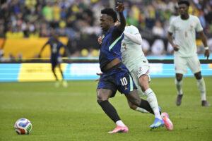 Com Vini Jr. apagado, Brasil perde amistoso contra França por 2 a 1