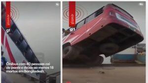 MUNDO: Ônibus com 40 passageiros cai em rio e deixa 24 mortos. VÍDEO
