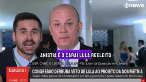 Assessor de Janones é exonerado após invadir ao vivo da GloboNews; veja o vídeo