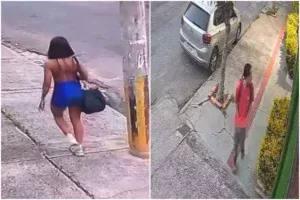 Com pênis à mostra, homem se masturba enquanto persegue mulher na rua. Veja vídeo