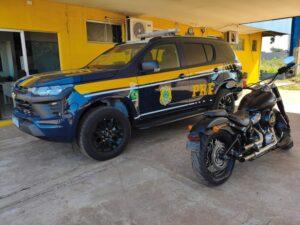 PRF recupera motocicleta em Água Clara (MS)