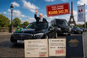 Governo já reservou e pagou carrões para Lula em Paris: R$480 mil