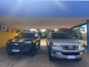 PRF recupera veículo em Água Clara (MS)