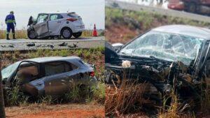 Batida entre carros de passeio deixa dois mortos em Aparecida do Taboado