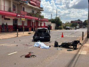 Motorista embriagado e sem CNH é preso por homicídio após morte de motociclista no MS
