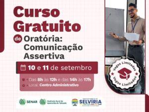 Inscrições abertas para curso gratuito de Oratória em Selvíria
