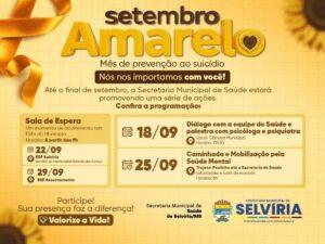 Setembro Amarelo: Prefeitura de Selvíria promove ações de conscientização sobre saúde mental