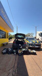 PRF apreende mais de 144 kg de drogas e apreende menor após perseguição na BR-262 em Água Clara (MS)