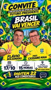 Dr. Cassiano Maia convida para ato de apoio a Flávio Bolsonaro neste sábado