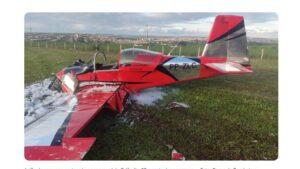 Dois homens morrem em queda de avião no interior de São Paulo nesta sexta-feira (16). VEJA O VÍDEO